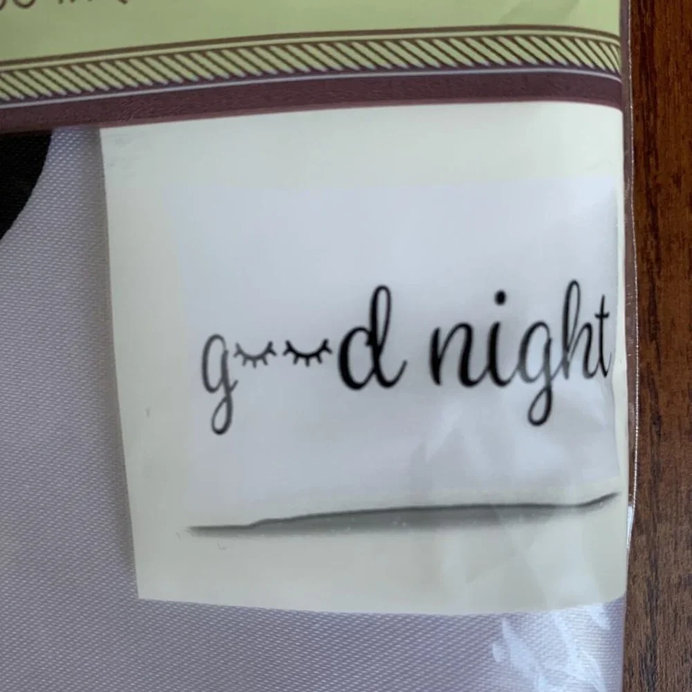 Pillowcase bundle Silky Satin GOOD NIGHT and SWEET DREAMS Standard Set 2 NEW